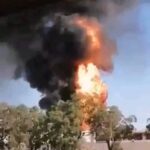 Fuel truck catch fire at gas station in Benghazi, driver save the situation