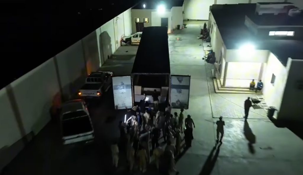 Truck loaded with illegal immigration supplies seized off Libyan coast