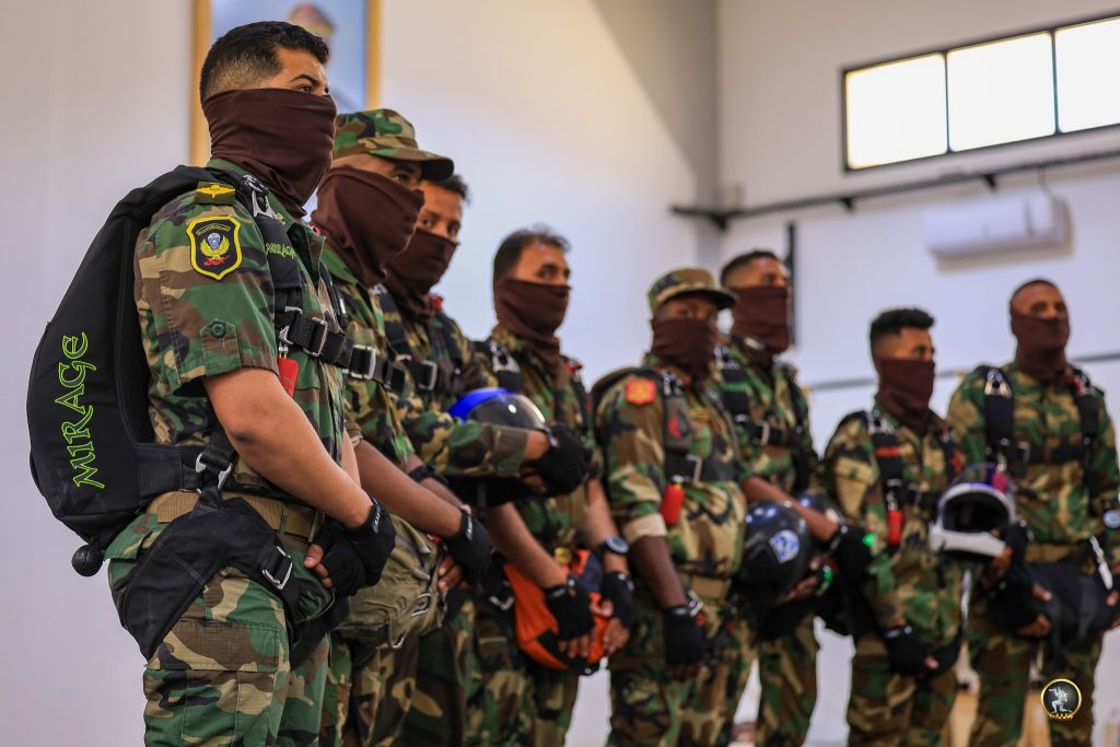 Special Forces conducted a freefall parachute jump to enhance readiness