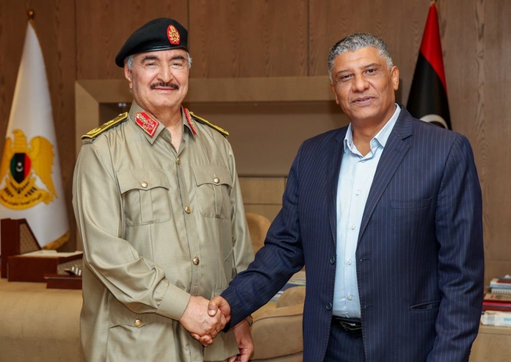 Field Marshal Haftar Discusses Political Developments with MP Adam Bousakhra, Affirms Support for UN Mission Efforts