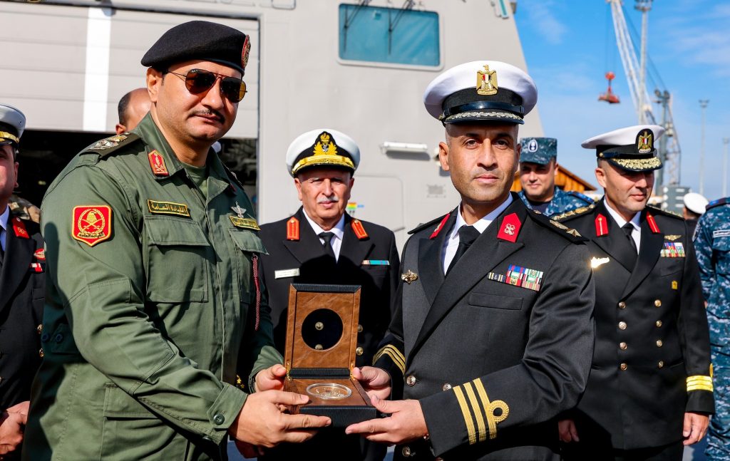 Saddam Haftar Visits Egyptian Frigate "ENS Port Said" in Benghazi