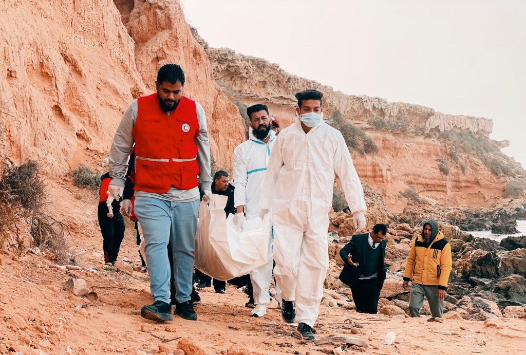 Retrieval of an unknown body found in the Al-Juruf area in the city of Sabratha Retrieval of an unknown body found in the Al-Juruf area in the city of Sabratha