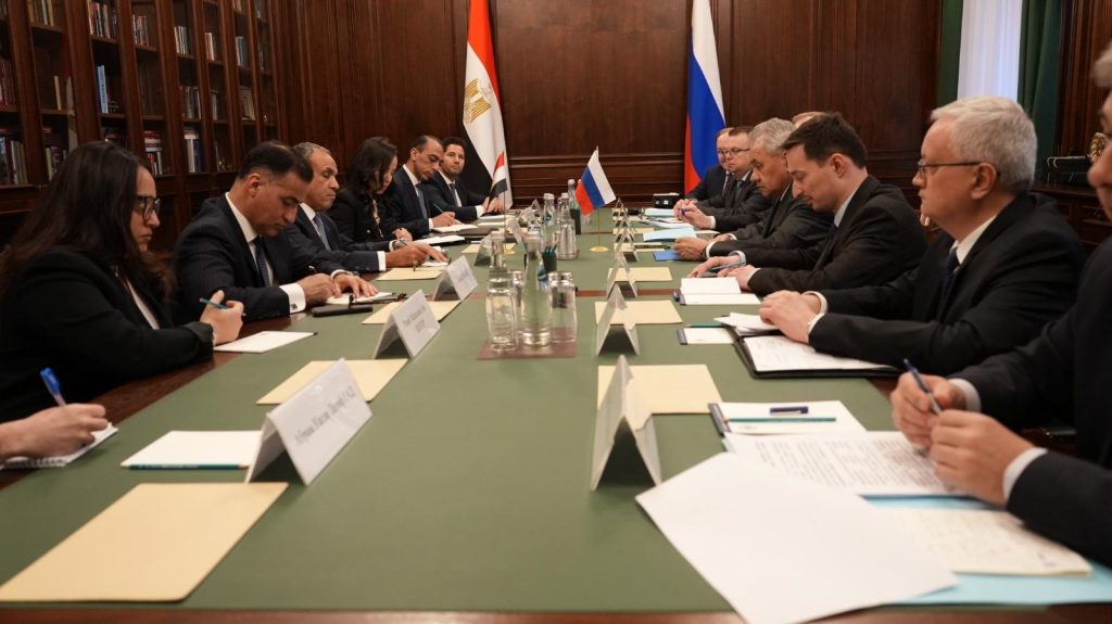 The Egyptian Foreign Minister and the Secretary of the Russian National Security Council discuss developments in Libya and regional issues