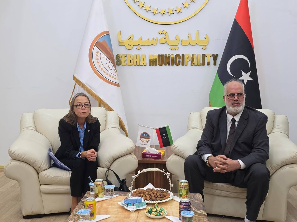 Sebha Mayor discusses with UN Humanitarian Coordinator cooperation on several development files in the city
