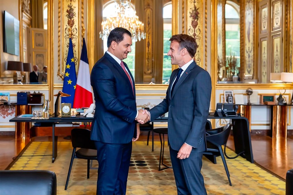 Libyan Armed Forces Deputy Commander Saddam Haftar Meets French President Macron in Paris Libyan Armed Forces Deputy Commander Saddam Haftar Meets French President Macron in Paris