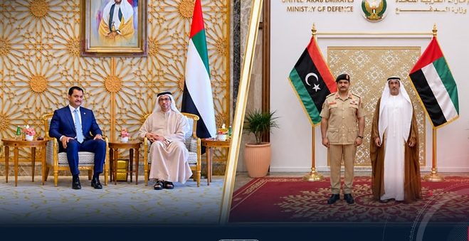 General Saddam Haftar Discusses Enhancing Relations and Defense Cooperation with the UAE in Abu Dhabi General Saddam Haftar Discusses Enhancing Relations and Defense Cooperation with the UAE in Abu Dhabi